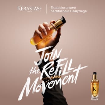 Kérastase Paris stellt seine nachfüllbare Haarpflege unter dem Motto Join the Refill Movement vor.